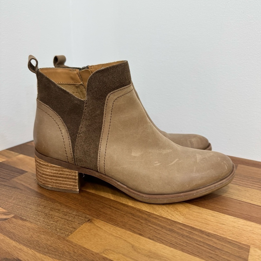 Kork Ease Korks Thyone $130 Women's Booties Boots Size 8 Leather Tan